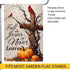 Fall For Jesus He Never Leaves Garden Flag 12x18 Inch Double Sided Outside, Autumn Thanksgiving Cardinal Pumpkin Cross Yard Outdoor Flag...