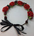 Flower Crown Girls Floral Headpiece - Artificial Burgundy Roses Wedding - Bridal Boho...