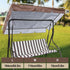 LED Lighted Porch Swing Canopy Replacement Waterproof Swing Top Cover LED Swing Canopy Replacement Canopy Sun Shade Awning Cover Outdoor Patio Swi...