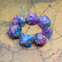 DND Dice Set Lake Blue & Purple Polyhedral RPG Dice for Dungeon and Dragons D&D Role Playing Games Table Games Glitter Dice...