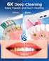 Rotating Electric Toothbrush for Adults with 8 Brush Heads (2 Types), 4 Modes Deep Clean Electric Toothbrush with Rechargeable Power and 2 Min Sma...