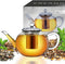 Creano glass teapot 40 oz (1200ml), tea maker with integrated stainless steel infuser and glass lid, ideal for preparing loose teas, drip-free, al...