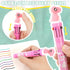 12 Pcs Multicolor Pens 10 in 1 Retractable Ballpoint Pens 0.5 mm Animals Ballpoint Pens Back to School Gift for Students Animal Shaped Design Shut...