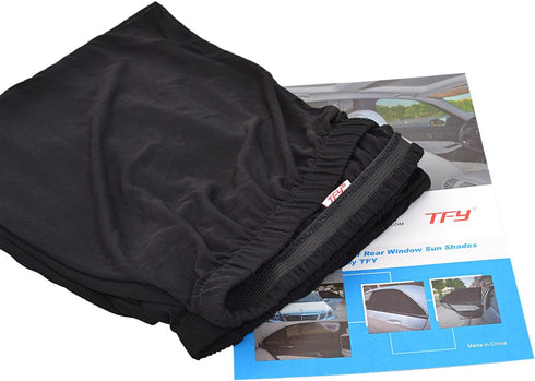 TFY Universal Car Side Window Sun Shade - Protects Your Kids from Sun Burn - Double Layer Design - Maximum Protection - Fit Most of Vehicle - 2 Pi...