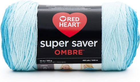 RED HEART E305.3961 Super Saver Ombre Yarn, Dragon Fruit...
