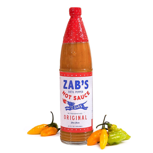 Hot Sauce by Zab's Zesty Original Style (1 Pack, 12 Fl. Oz) | Signature Slow Burn from Rare Datil Peppers | Plant Based and Keto Friendly...