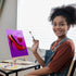 VOCHIC Paint and Sip kit Pre Drawn Canvas Painting Kit for Adults Painting Party Supplies Kit with Picture to Paint 1 Easel, 8 Acrylic Colors,3 Br...