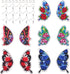 Beadthoven DIY 5 Pairs Rose Butterfly Dangle Earrings Making Kit Retro Flower Printed Acrylic Charms Pendants with Earring Hooks Jump Rings Women ...