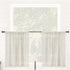 Clean Window Textured Slub Stripe 2-Pack Anti-Dust Allergy/Pet Friendly Sheer Cafe Curtain Pair, Linen, 52" W x 24" L (2 Panels)...