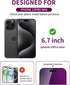 2 Pack Privacy Screen Protector for iPhone 15 Pro Max Tempered Glass for iPhone15 ProMax 6.7inch Private Glass Anti-Spy Anti-Blue Light Eye Protec...