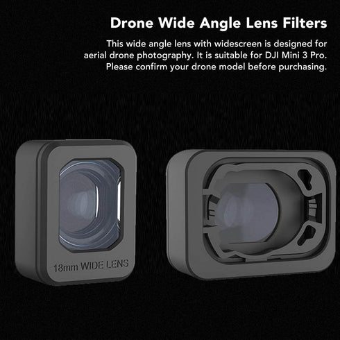 Fydun External Wide Angle Lens Filter Cinema Scope Shooting Wide Screen Lens for Mini 3 Pro Drone Accessories...