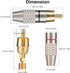 10Pack RCA Male Plug Solder, Gold Audio Video Cable Adapter Connector for Speaker Wire Wall Plate Home Theater Audio Video Receiver Amplifiers and...