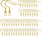 14K Gold Earring Hooks 50 PCS - Earring Hooks for Jewelry Making - Hypoallergenic Earring Hooks, Ear Wires Fish Hooks, Earring Findings, Earring H...