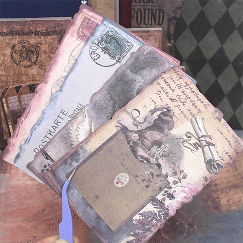 Diuhofart Scrapbooking Supplies Kit, Vintage Magic Scrapbook Kit for Bullet Junk Journal, Stationery, A6 Line Notebook, DIY Journaling Supplies, B...
