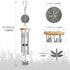 Dragonfly Wind Chimes for Outside with Bright Silver,29 "Memorial Wind Chimes Create a Zen Atmosphere for Outdoor,Garden Patio Yard Decor,Unique D...