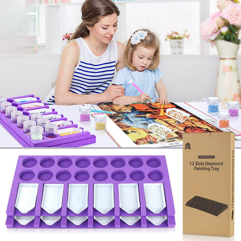 Diamond Painting Accessories Tray Organizer, Art Painting Beads Sorting Storage containers, Diamond Art Tools Kits for Glitter Rhinestones/5D Diam...