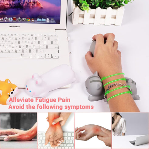 Small Cute Cartoon Mouse Pad, Mouse Pad with Ergonomic Wrist Rest Support, Office Decompress, Comfortable Mouse Pad for PC, Computer, Laptop...