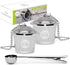 Tea Infuser for Loose Tea - Set of 2 Large Cup & Scoop with Bag Clip - Reusable Tea Strainers, Steeper for Loose Tea, Diffusers for Brew, Tea, Spi...