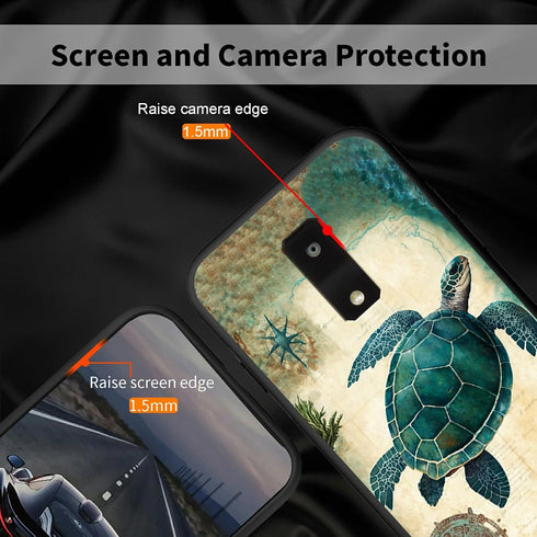 Turtle Phone Case for BLU View 4 B135DL(BLU View 2 2023), Slim Black Soft TPU Shockproof Protective Case for BLU View 4 B135DL...