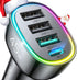 USB C Car Charger, 45W 4 Ports Super Fast Car Charger Adapter, PD3.0 & QC3.0 30W Type C Car Charger Compatible with iPhone 15/14/13/12/11, Samsung...