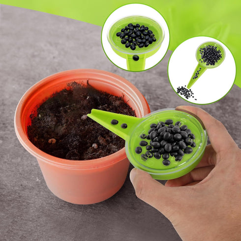 Plant Flower Seed Dispenser Adjustable - Plastic Bulb Planting Tools - Garden Seed Dibber Tool for Planting...