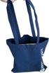 Dark blue canvas tote bag, shoulder bag, cotton shopping bag, casual simple large capacity, light commuting bag,popular multifunctional...