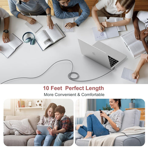 OKRAY USB C Cable, 2-Pack 10ft iPhone 15 Charger Cord USB-C to C 90 Degree Right Angle 60W Fast Charging Compatible for iPhone 15 Pro Max Plus, Ma...