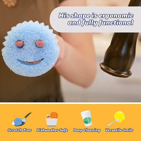 Scrub Daddy Sponges Set - Variety Colors - Scratch-Free Multipurpose Dish Sponge - BPA Free & Made with Polymer Foam - Stain & Odor Resistant Kitc...