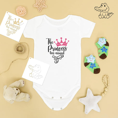 22 Pack Cute Baby Shower Stencils for Onesie Decorating Kit, Boy Girl Shirt Fabric Stencils for Clothes Phrases Mixed Animals Pattern Templates fo...