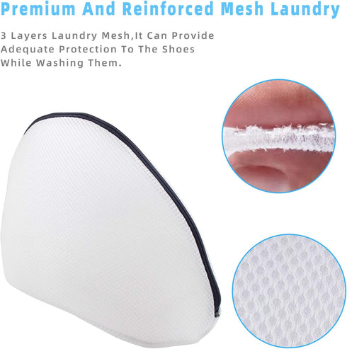 GOGOODA 2PCS Shoe Wash Bags Multi-use Laundry Mesh Bags for Sneaker, Flat Shoes, etc...