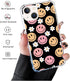 Cute Smile Face Daisy Phone Case Compatible with iPhone 14 Plus, Aesthetic Daisy Smile Face Case Suitable for Women & Girl, Silicone Shockproof TP...
