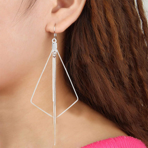 120Pcs Beading Hoop Earrings for Jewelry Making,Triangle Beading Earrings Hoop Bulk Jewelry Making Beadings Supplies Teardrop Rhombus Geometric Ea...