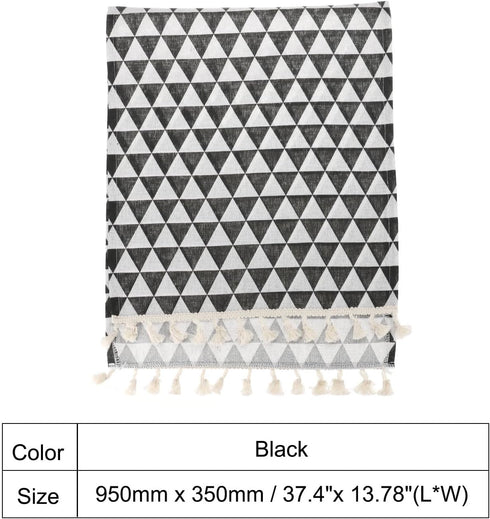 MECCANIXITY Microwave Oven Cover Dust, 13.78"x37.4" Cotton and Linen Decorative Kitchen Appliance Protective Cover for Home Refrigerator Machine D...