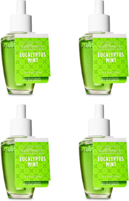 Bath & Body Works Eucalyptus Mint Fragrance Bulb- Bundle of 4...