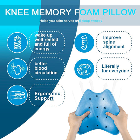 Knee & Leg Pillows Foam Support Pillow for Sleeping for Back Pain,Leg Pillow for Sleeping On Side, Memory Foam Cushion Knee Support Pillows,Pregna...