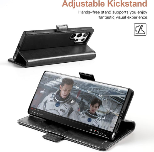 OCASE Compatible with Galaxy S22 Ultra 5G Wallet Case, PU Leather Flip Folio Case with Card Holders RFID Blocking Kickstand [Shockproof TPU Inner ...