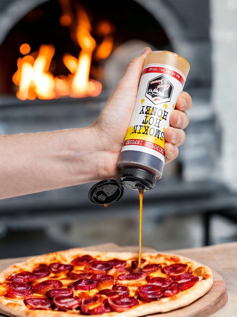 Bend Sauce Hot Honey - Chipotle Infused Organic Clover Honey - Gluten Free, Paleo, Non-GMO, Honey – Seasoning, Rub & Syrup - Unique Gifts (11 oz) ...
