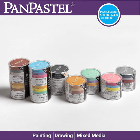 PanPastel Artist Pastels by GOLDEN, Pearlescent Colors Set, 6 Color, Professional Artist Pastels, Unique Pan Format (cake-like)...
