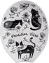 Karma, Boho Spoon Rest, Black and White Ceramic Spoon Rest, Ceramic Spoon Rest for Countertop, Cat...