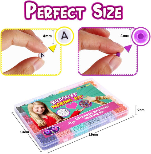 Goody King Jewelry Making Kit Beads for Bracelets - 5000+pcs Bead Craft Kit Set, Glass Pony Seed Letter Alphabet DIY Art and Craft - Gift for Her ...