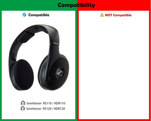 Professional Headset Ear Cushions Replacement Ear Pads Headphone Earpads Compatible with Sennheiser HDR120 RS120 RS110 HDR110 Headphone Headset...