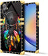 DAIZAG Case Compatible with for Samsung Galaxy A14 5G Classic Feather Dream Catcher Phone Case Golden Square Soft TPU Shockproof Protective Decor ...