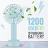 Mini Handheld Fan Battery Operated Small Personal Portable Fan Speed Adjustable USB Rechargeable Fan Powerful Fan for Indoor Outdoor Travelling (B...