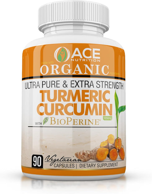 Turmeric Curcumin with Black Pepper – 90 Count Vegetarian Capsules Turmeric Supplement with Bioperine – 1650 mg Non-GMO Curcumin Supplements...