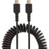 StarTech.com 3ft (1m) USB C Charging Cable, Coiled Heavy Duty Fast Charge & Sync USB-C Cable, USB 2.0 Type-C Cable, Rugged Aramid Fiber, Durable M...