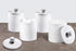 SheeChung Plastic Acrylic Bathroom Vanity Countertop Canister Jars with Storage Lid, Apothecary Jars Qtip Holder Makeup Organizer for Cotton Balls...