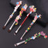 Alice in Wonderland Makeup Brush Set,5pcs Cute Alice Flower Makeup Brushes with Premium Synthetic Fiber and Metal Handle for Blush, Foundation, an...