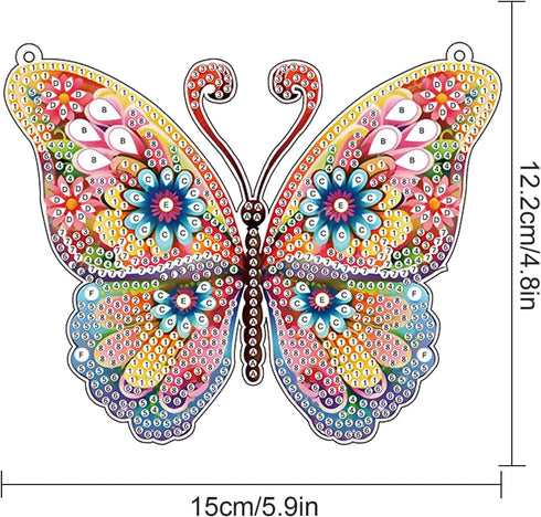 Tontut Diamond Painting Kits Hanging Decoration, Butterfly Diamond Art Painting, DIY Special Shape Diamond Crafts Wall Garden Decoration, Gifts...
