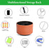 Hennaja Round Leather Art Supply Organizer,Remote Control Holder,360 Degree Spinning,Multi-Functional Pencil Holder,4 Compartments Desktop Station...