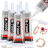 5 PCS 15 ML B7000 Fabric Super Glue, Transparent B-7000 Glue Rhinestone Gems Glue Flexible Adhesive for Crafts Jewelry Making Phone Repair Nail Ar...